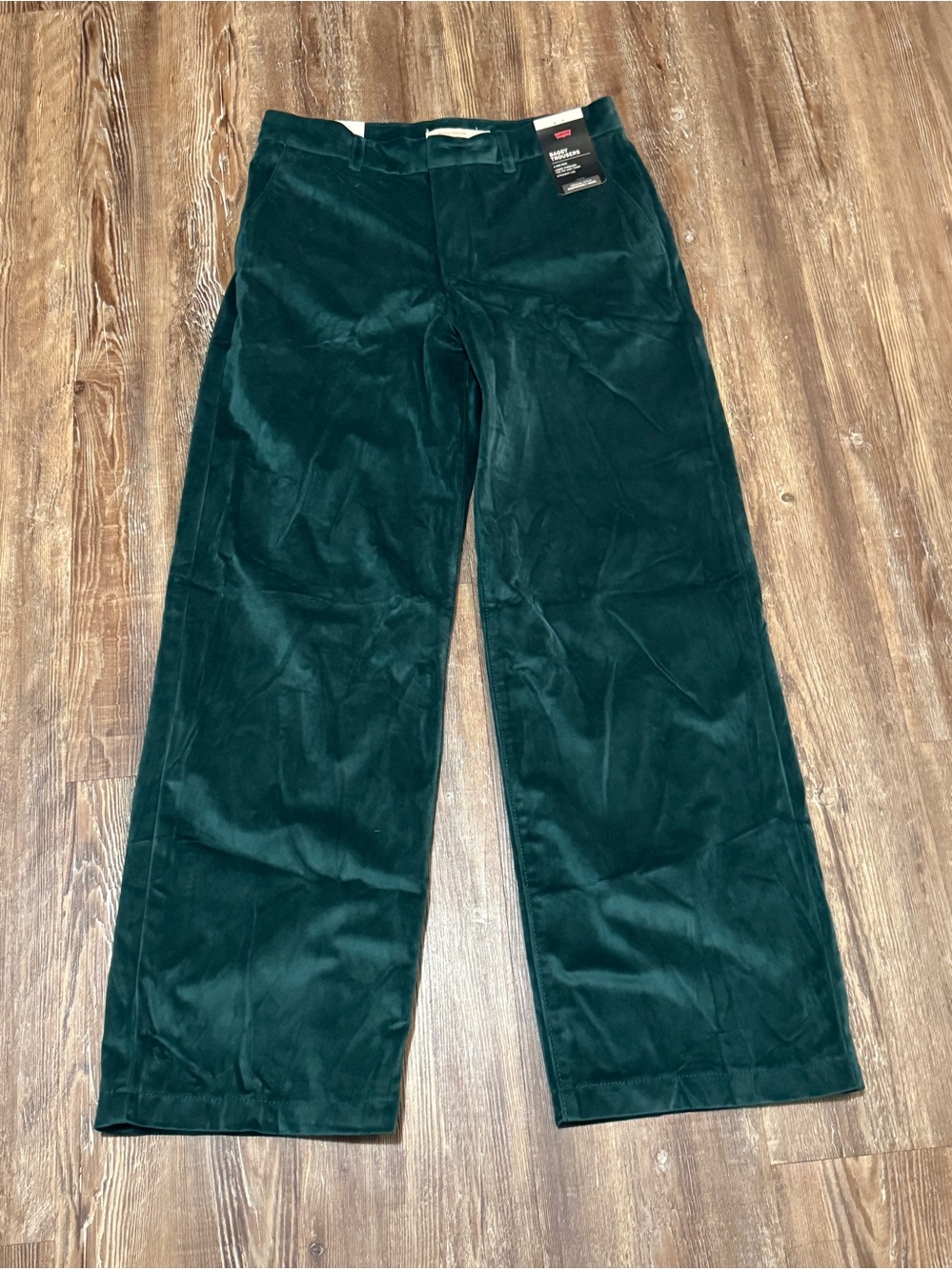 Levi's Baggy Trouser Women's 26 Mid Rise Relaxed Fit in Velvet Jade NWT